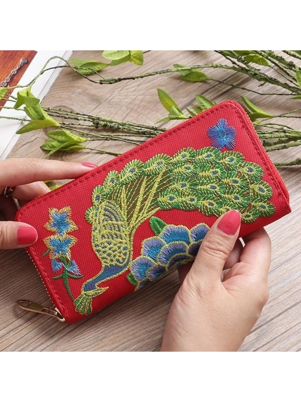 Artisan Embroidered Wallets - Colors & Styles Available - Picture 3 of 16